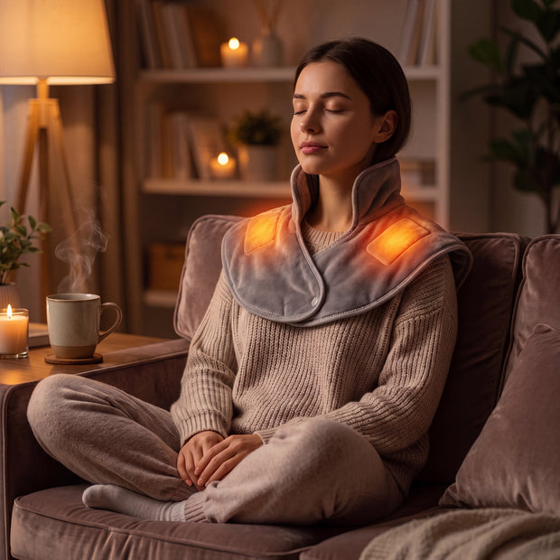 Electric heated neck and shoulder wrap