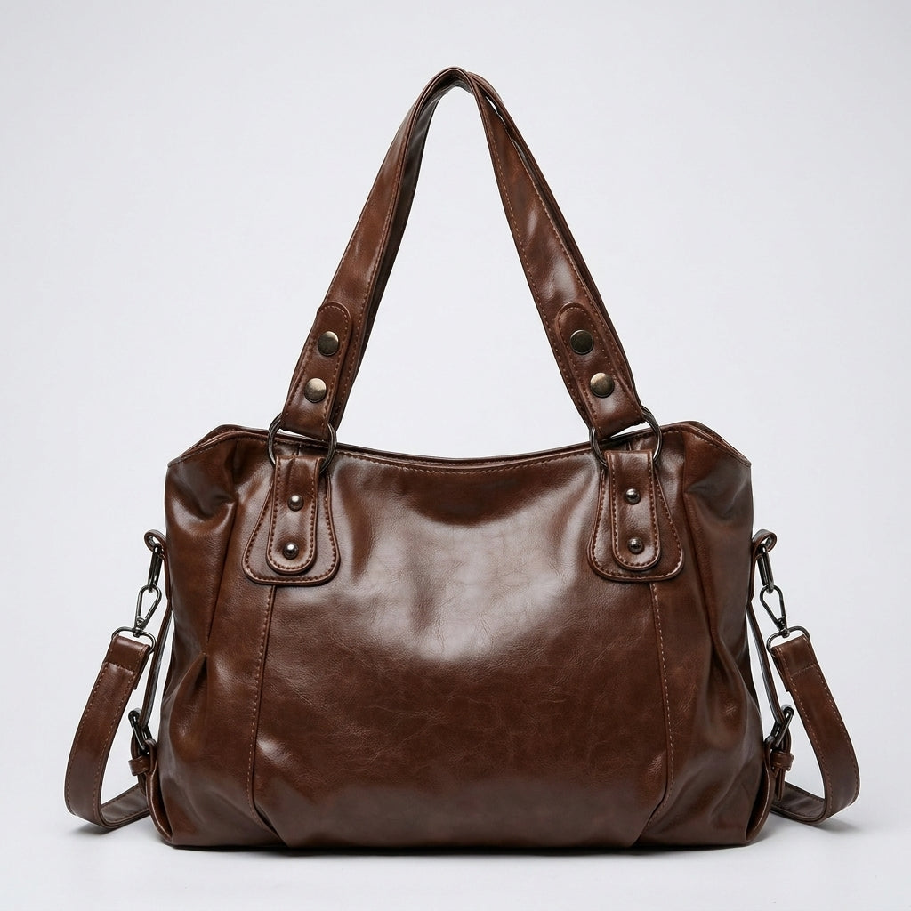 Large Capacity Vintage Slouchy Hobo Bag for Women - Versatile Crossbody Tote with Adjustable Strap