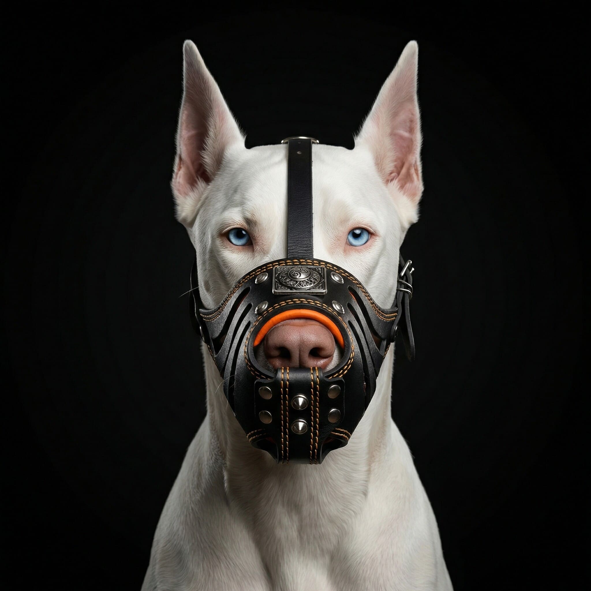 Bestia Eros Basket Dog Muzzle – Black & Orange – alternate view 2