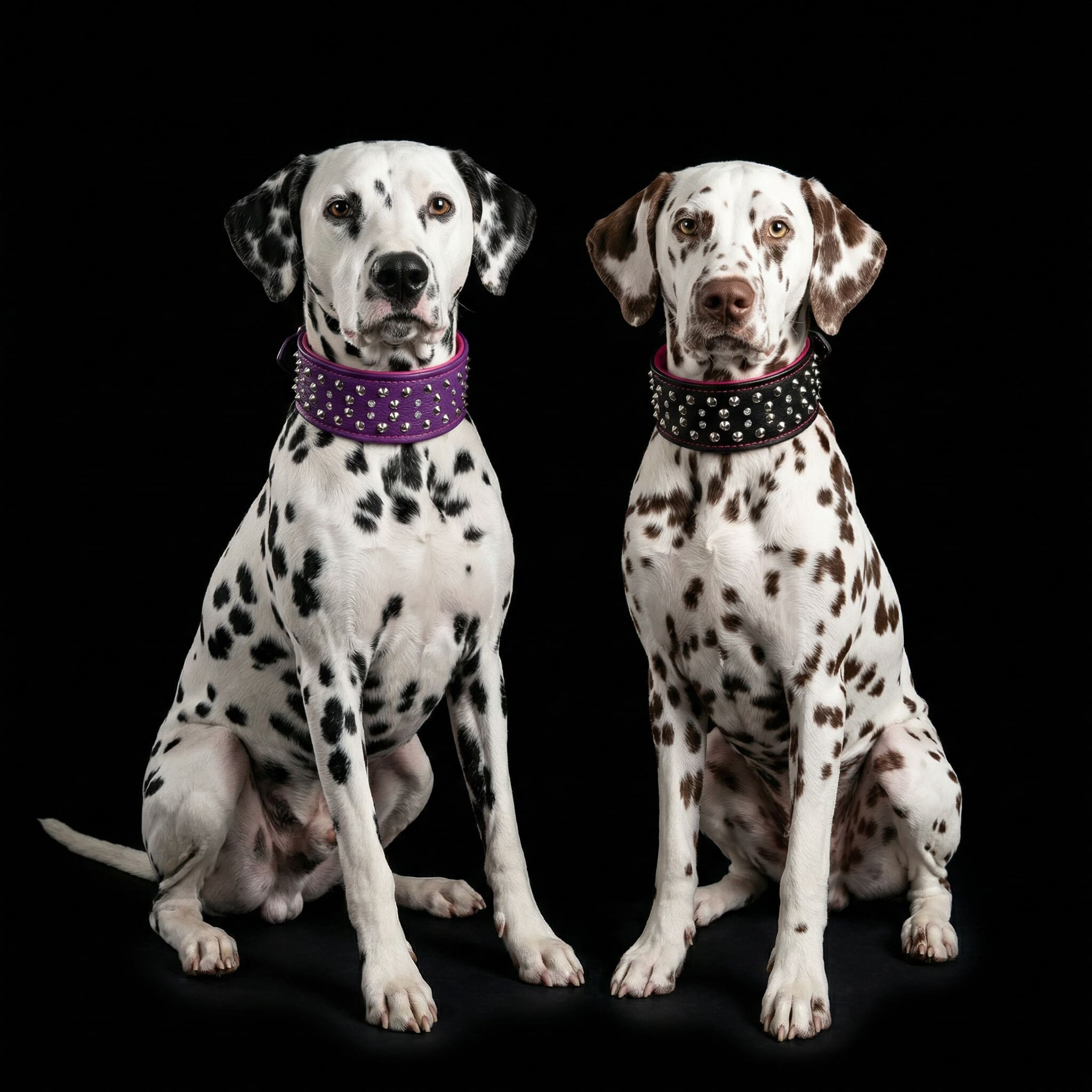 Bestia Crystal Wide Leather Dog Collar – 2.8 in – alternate view 3
